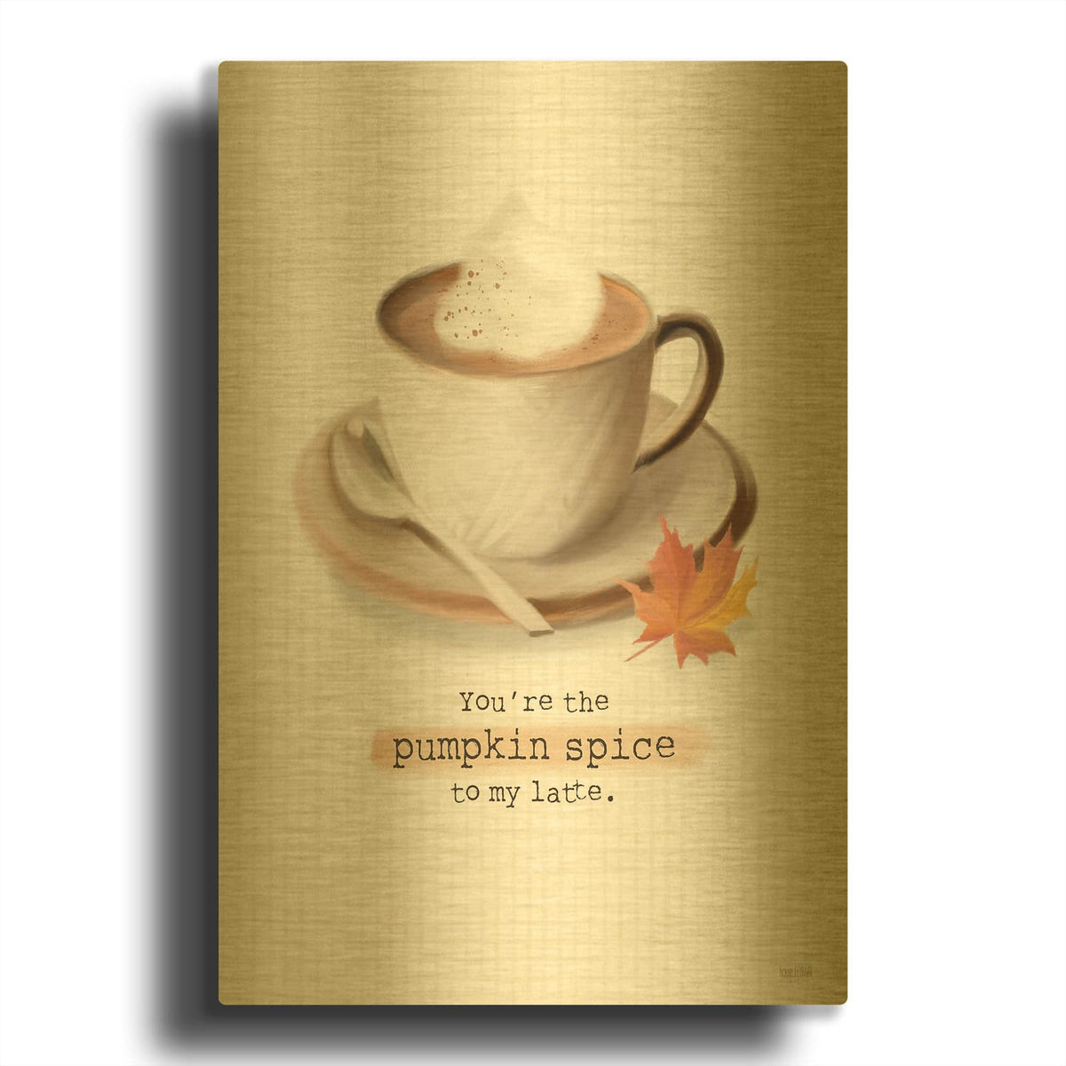 'Pumpkin Spice II' By House Fenway Gold Metal Wall Art