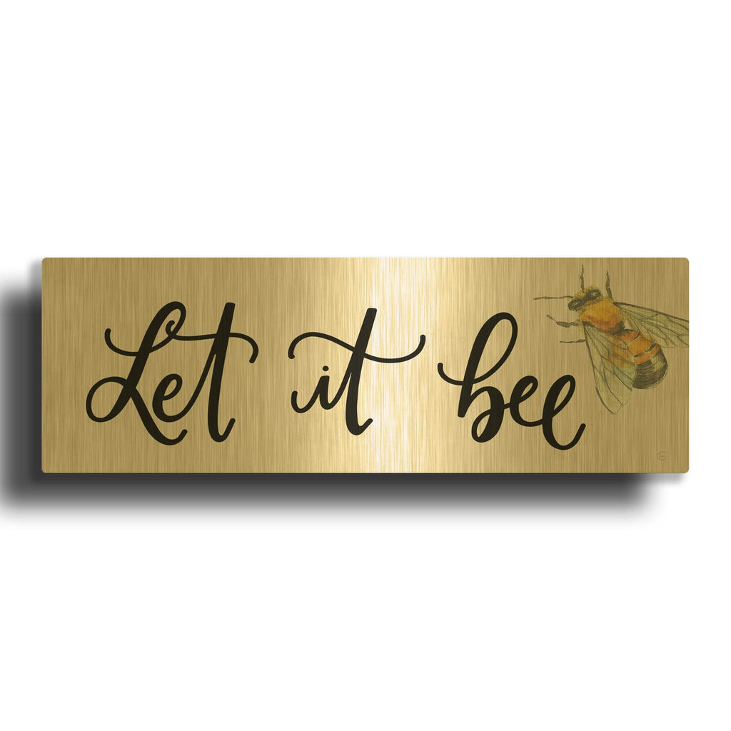 'Let It Bee' By Fearfully Made Gold Metal Wall Art