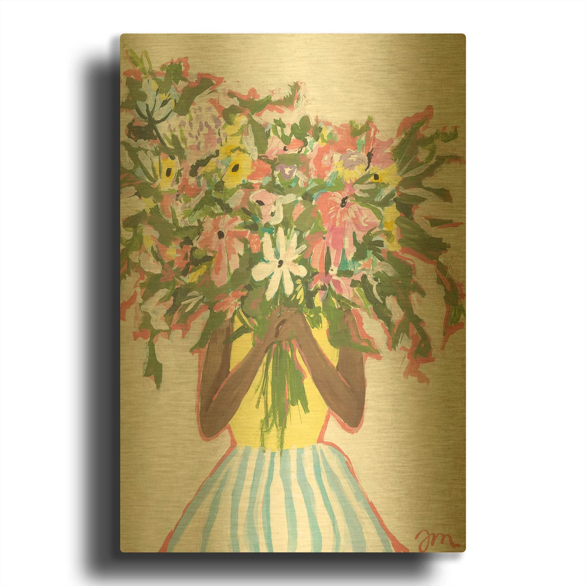 'Aromatherapy' By Jessica Mingo Gold Metal Wall Art
