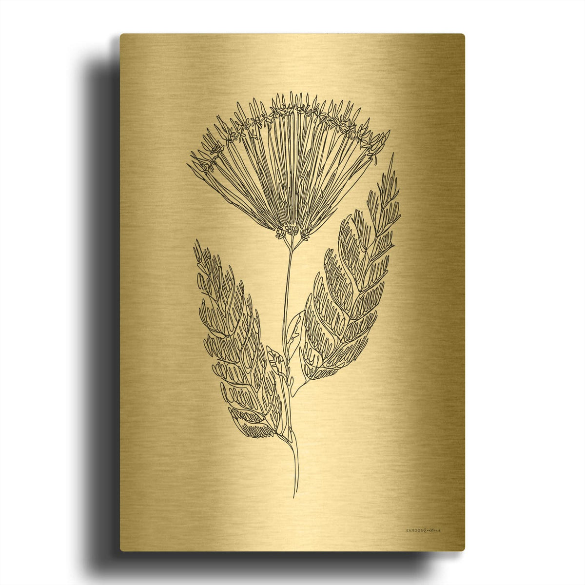 'Flair' By Kamdon Kreations Gold Metal Wall Art