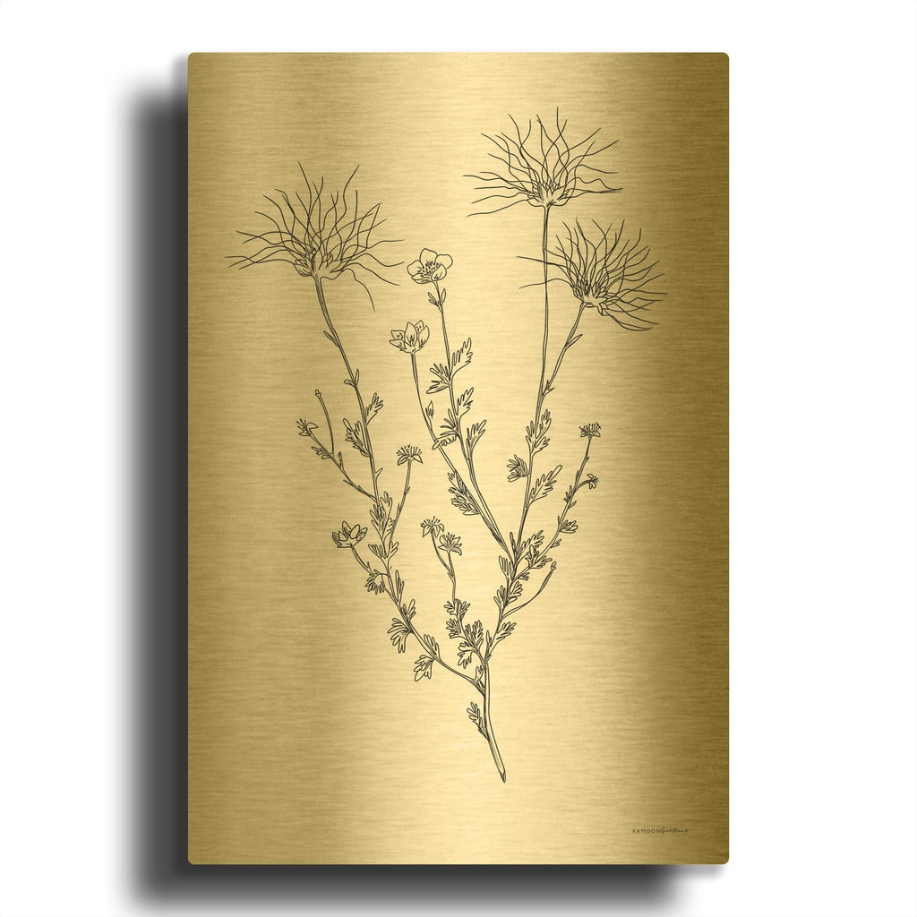 'Soft Whisper' By Kamdon Kreations Gold Metal Wall Art