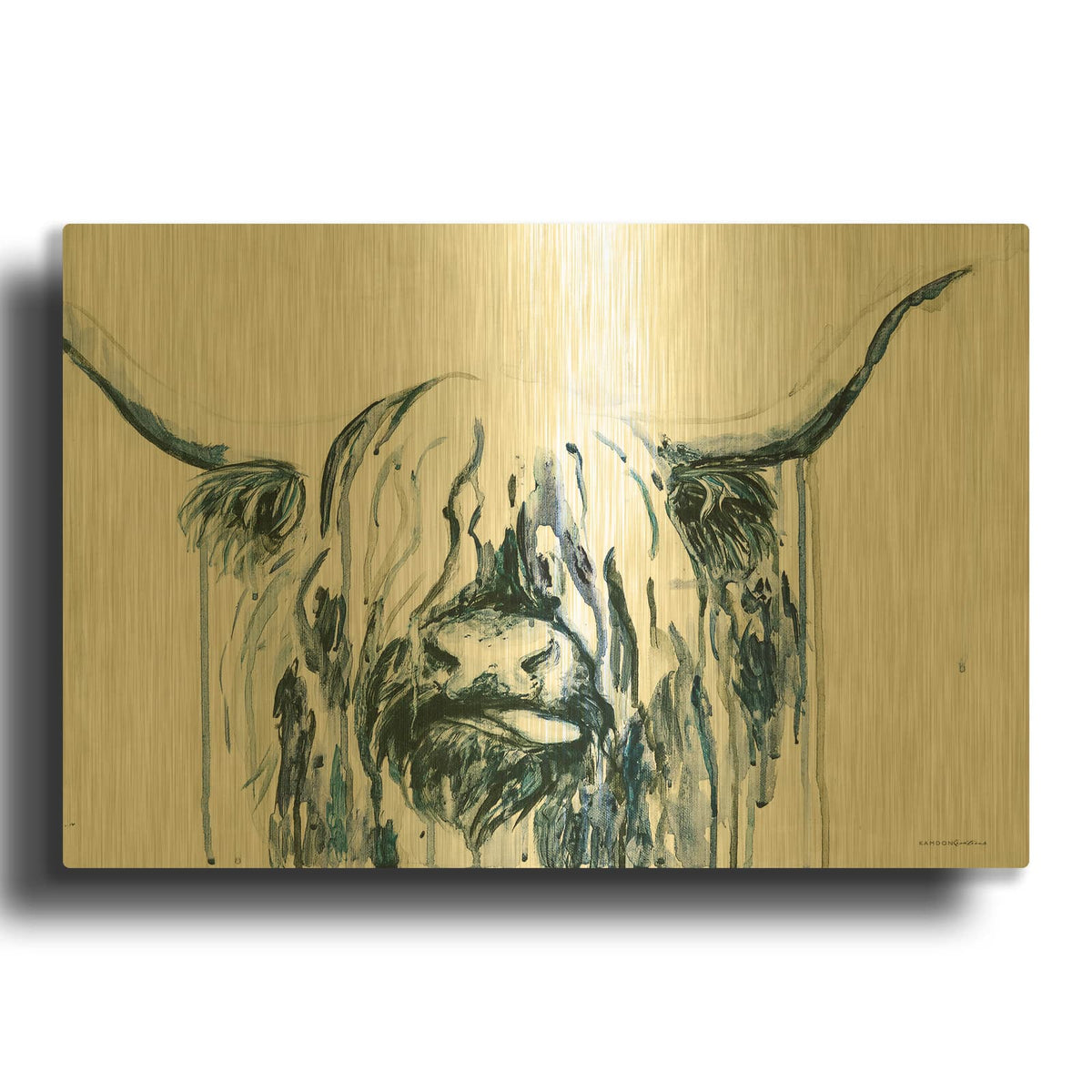 'Rain Drops Keep Falling' By Kamdon Kreations Gold Metal Wall Art