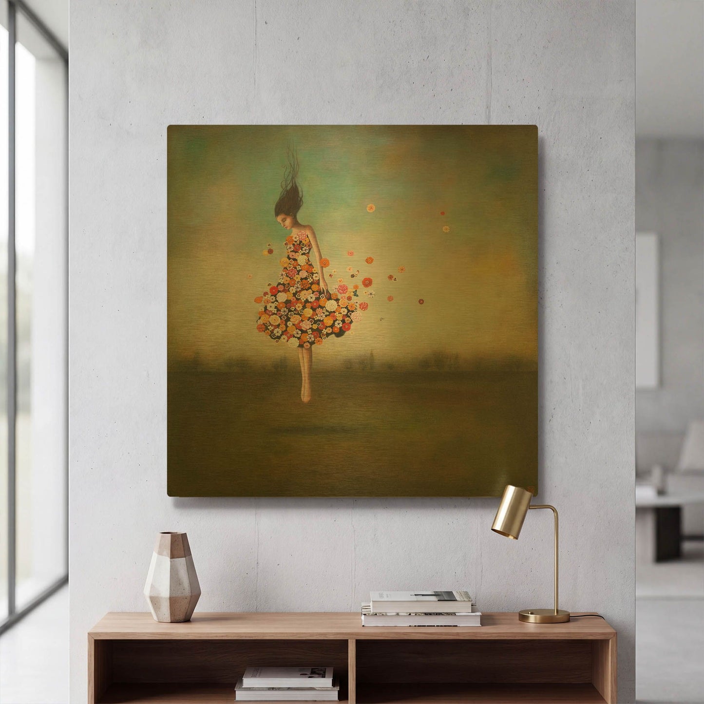 'Boundlessness in Bloom' By Duy Huynh Gold Metal Wall Art