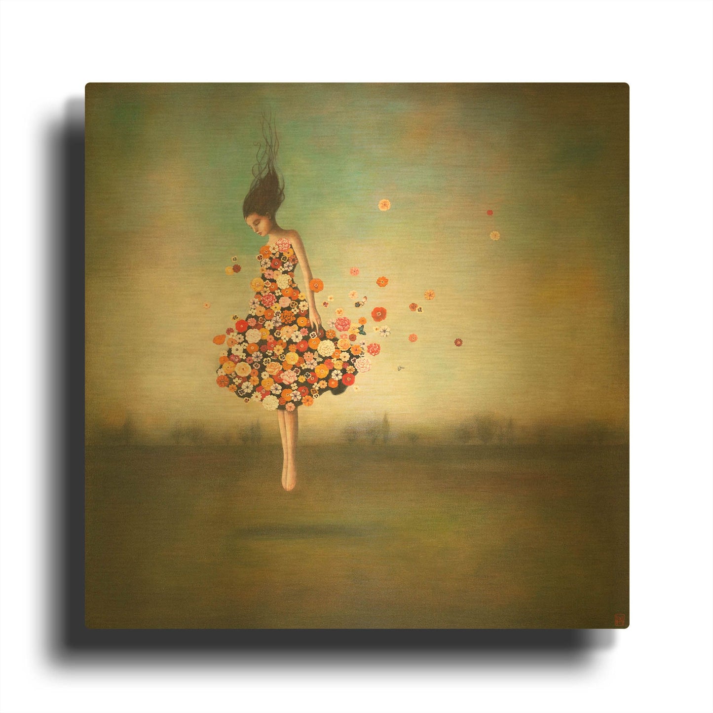 'Boundlessness in Bloom' By Duy Huynh Gold Metal Wall Art