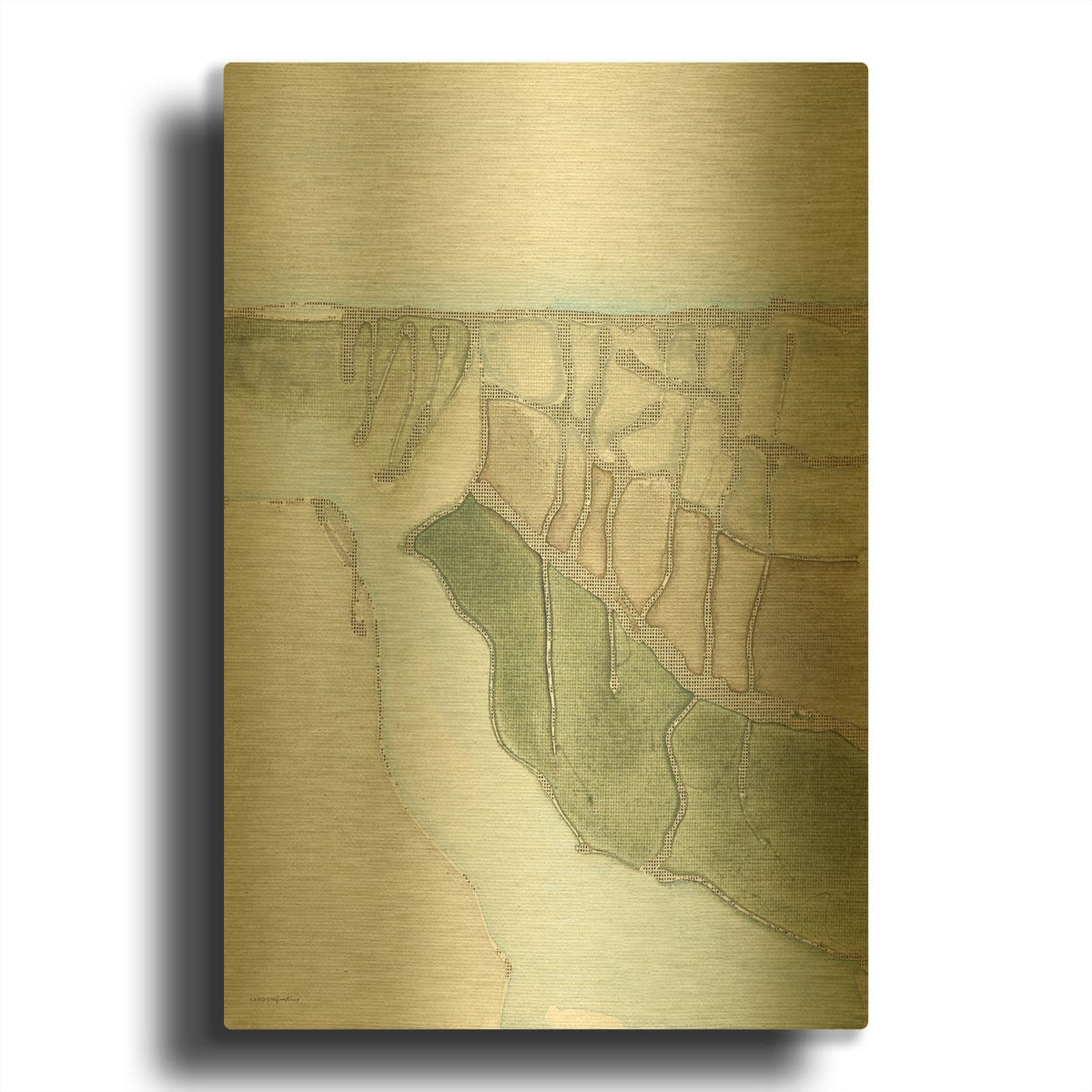 'Upstream' By Kamdon Kreations Gold Metal Wall Art