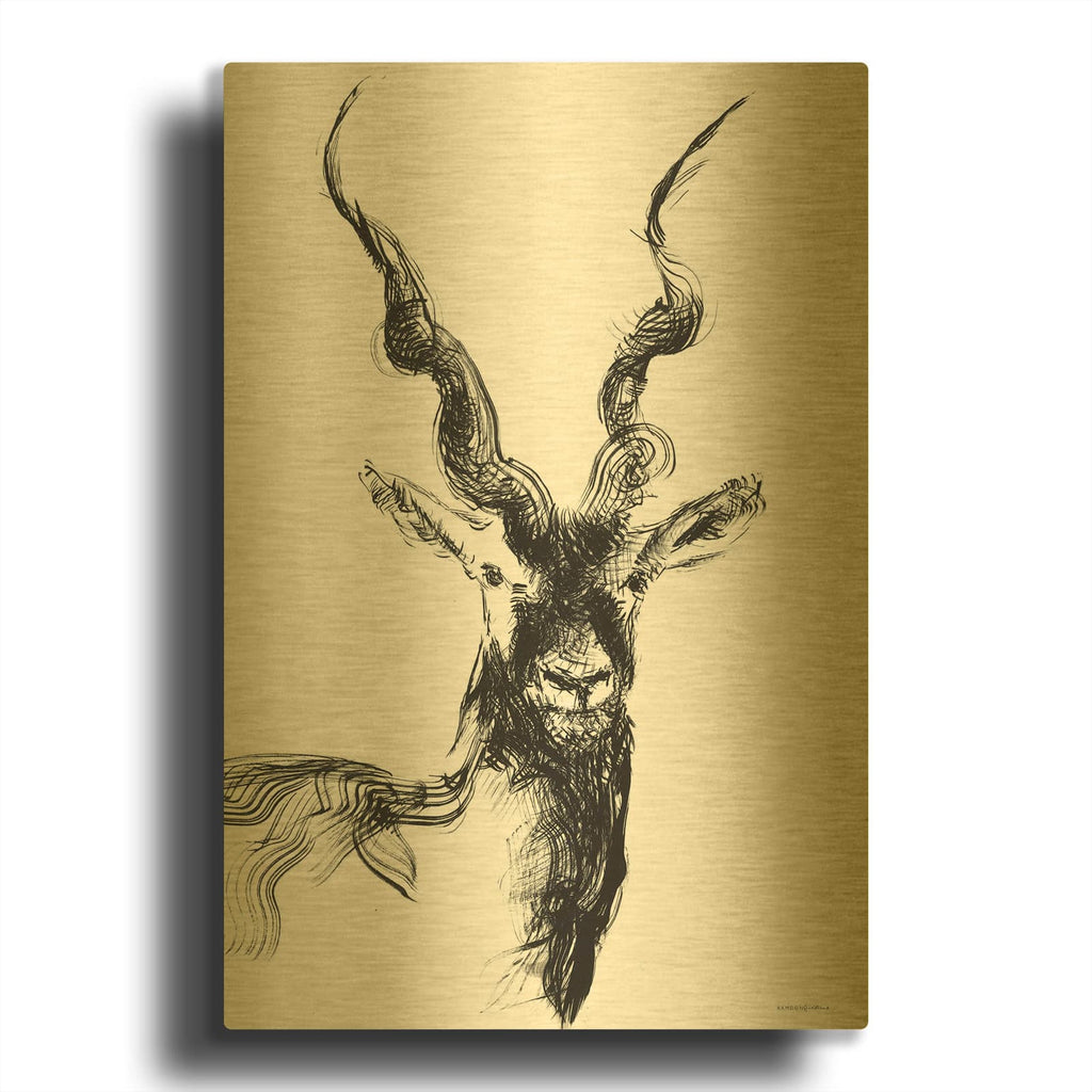 'Erratic Strength' By Kamdon Kreations Gold Metal Wall Art