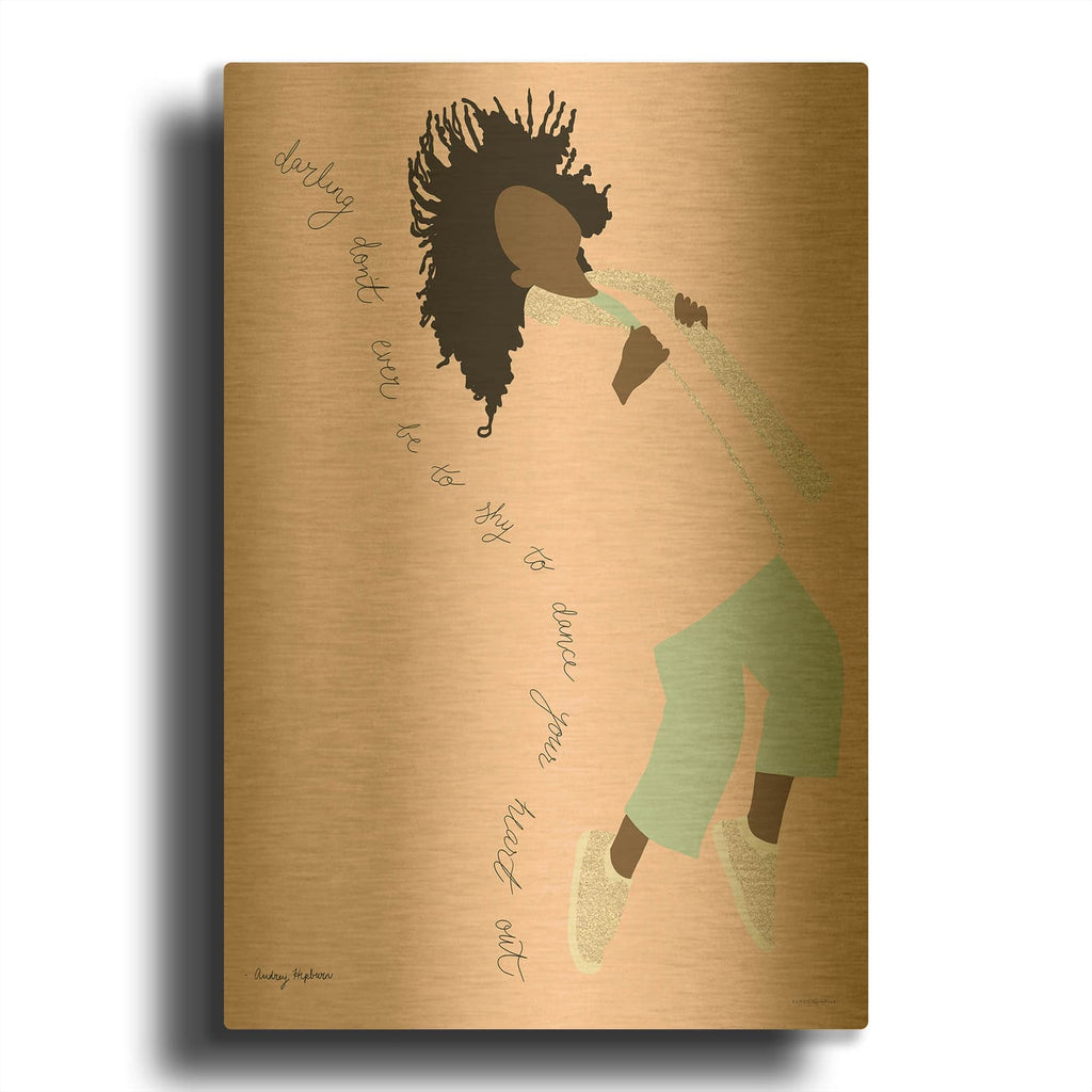 'Dance Your Heart Out' By Kamdon Kreations Gold Metal Wall Art