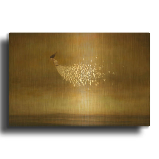 'Freeform' By Duy Huynh Gold Metal Wall Art