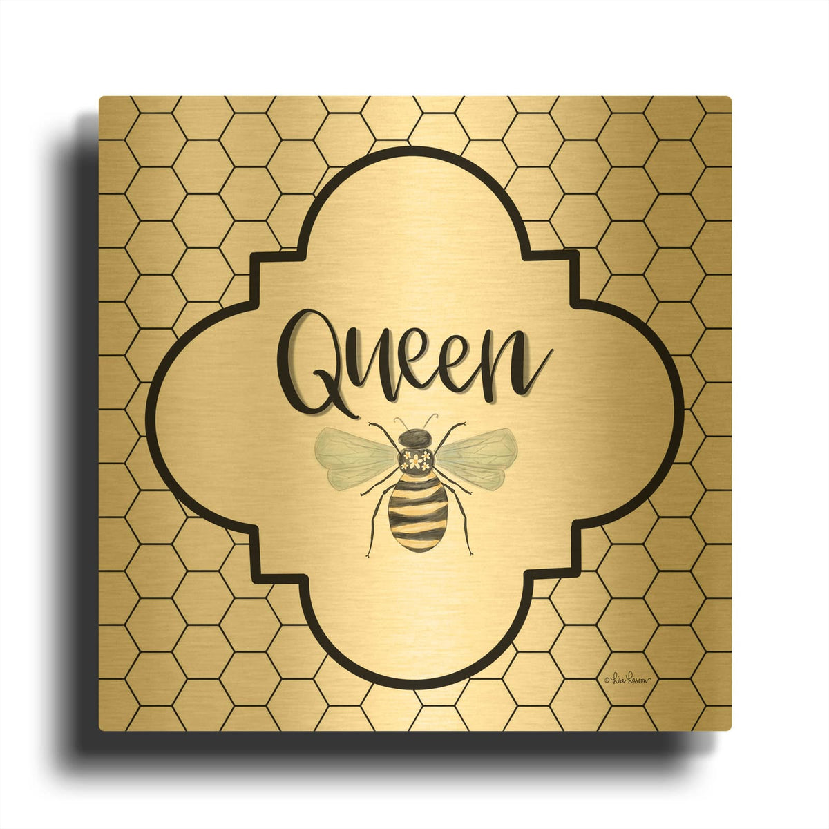 'Queen Bee II' By Lisa Larson Gold Metal Wall Art