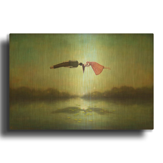 'Dreamers Meeting Place' By Duy Huynh Gold Metal Wall Art