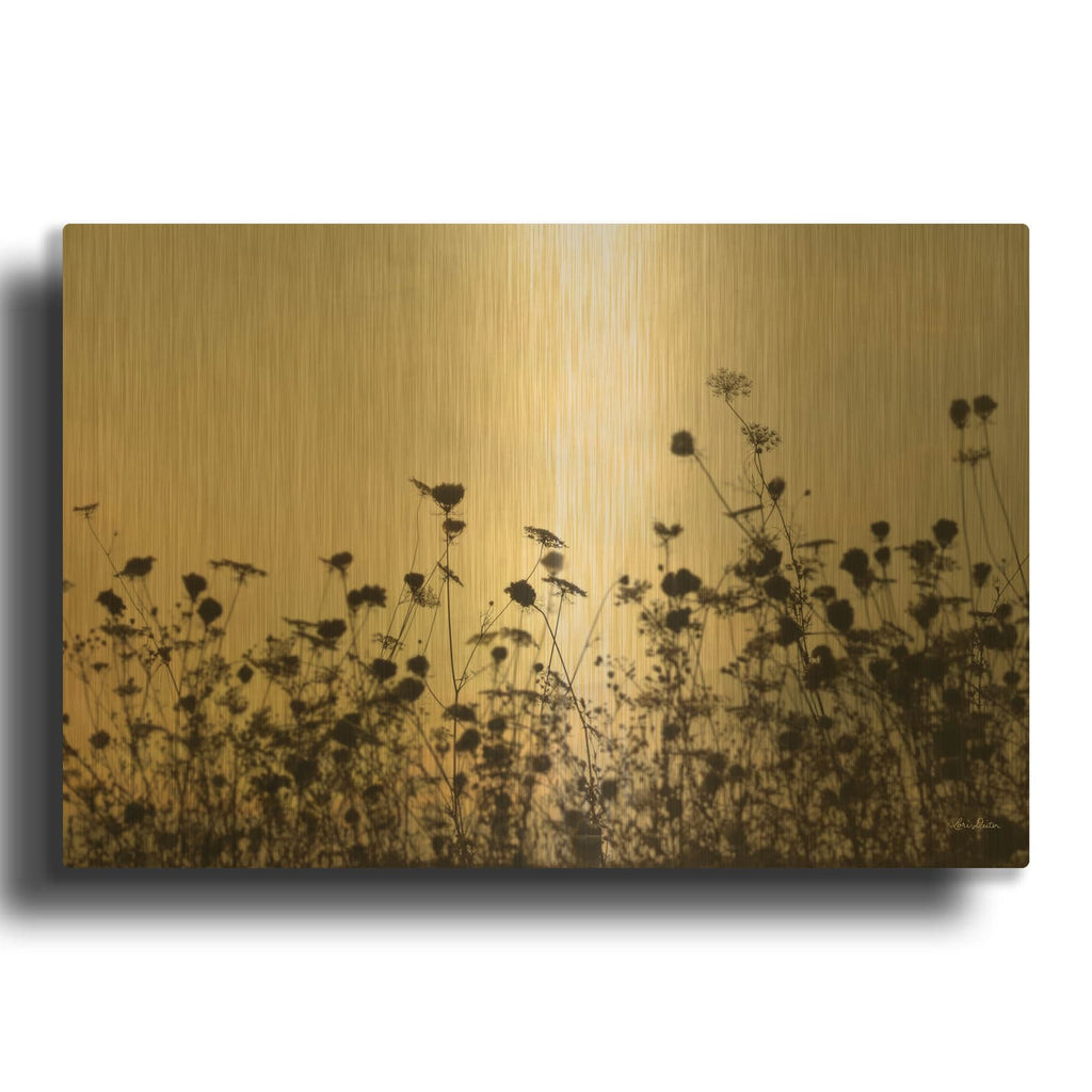 'Sunset Lace' By Lori Deiter Gold Metal Wall Art
