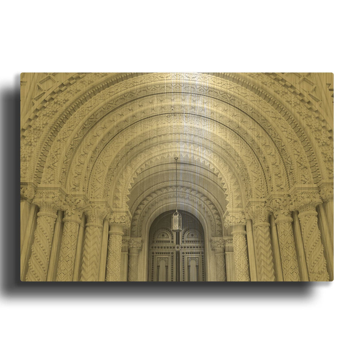 'Masonic Entrance' By Lori Deiter Gold Metal Wall Art