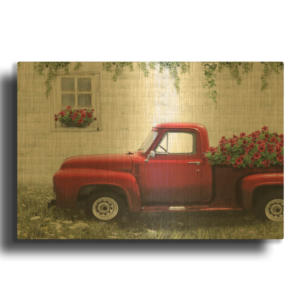 'Cottage Flower Delivery' By Lori Deiter Gold Metal Wall Art