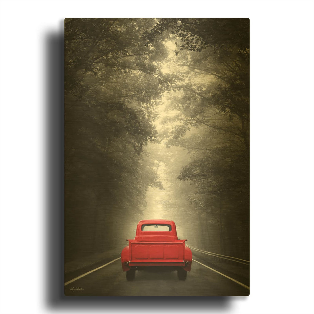 'Just Drive' By Lori Deiter Gold Metal Wall Art