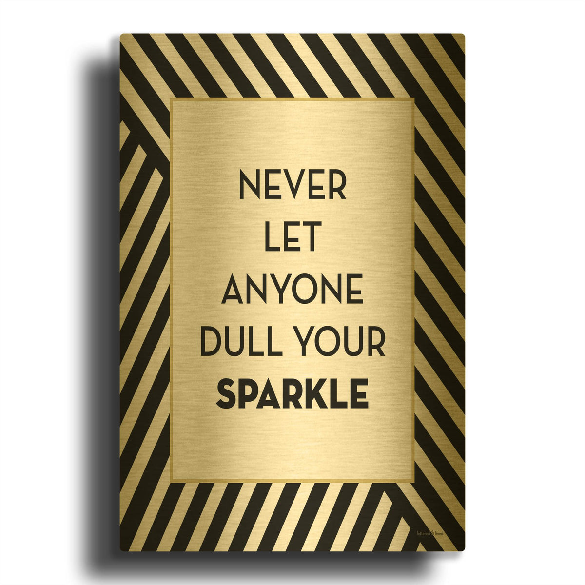 'Your Sparkle' By Lettered & Lined Gold Metal Wall Art