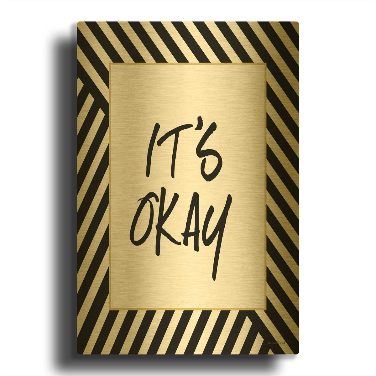 'It' By Lettered & Lined Gold Metal Wall Art