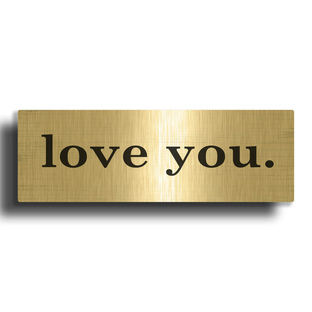 'Love You' By Lettered & Lined Gold Metal Wall Art