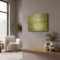 'Life Is Better In The Surf' By Lettered & Lined Gold Metal Wall Art