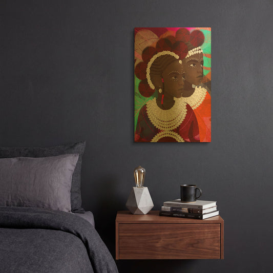 'Gemini' By Erin Robinson Gold Metal Wall Art