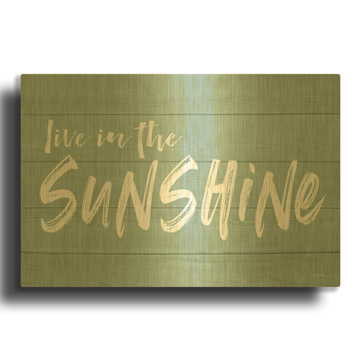 'Live In The Sunshine' By Lettered & Lined Gold Metal Wall Art