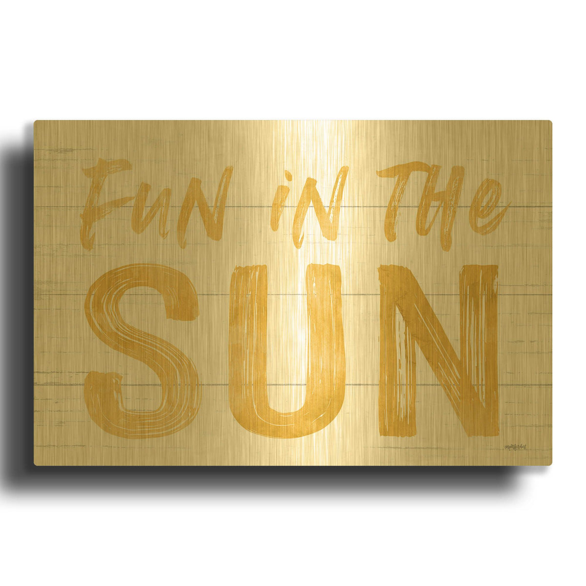 'Fun In The Sun' By Lettered & Lined Gold Metal Wall Art