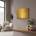 'Girls Just Wanna Have Sun' By Lettered & Lined Gold Metal Wall Art
