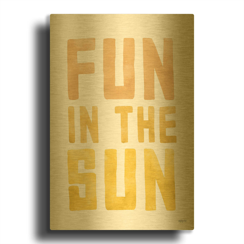 'Fun In The Sun II' By Lettered & Lined Gold Metal Wall Art