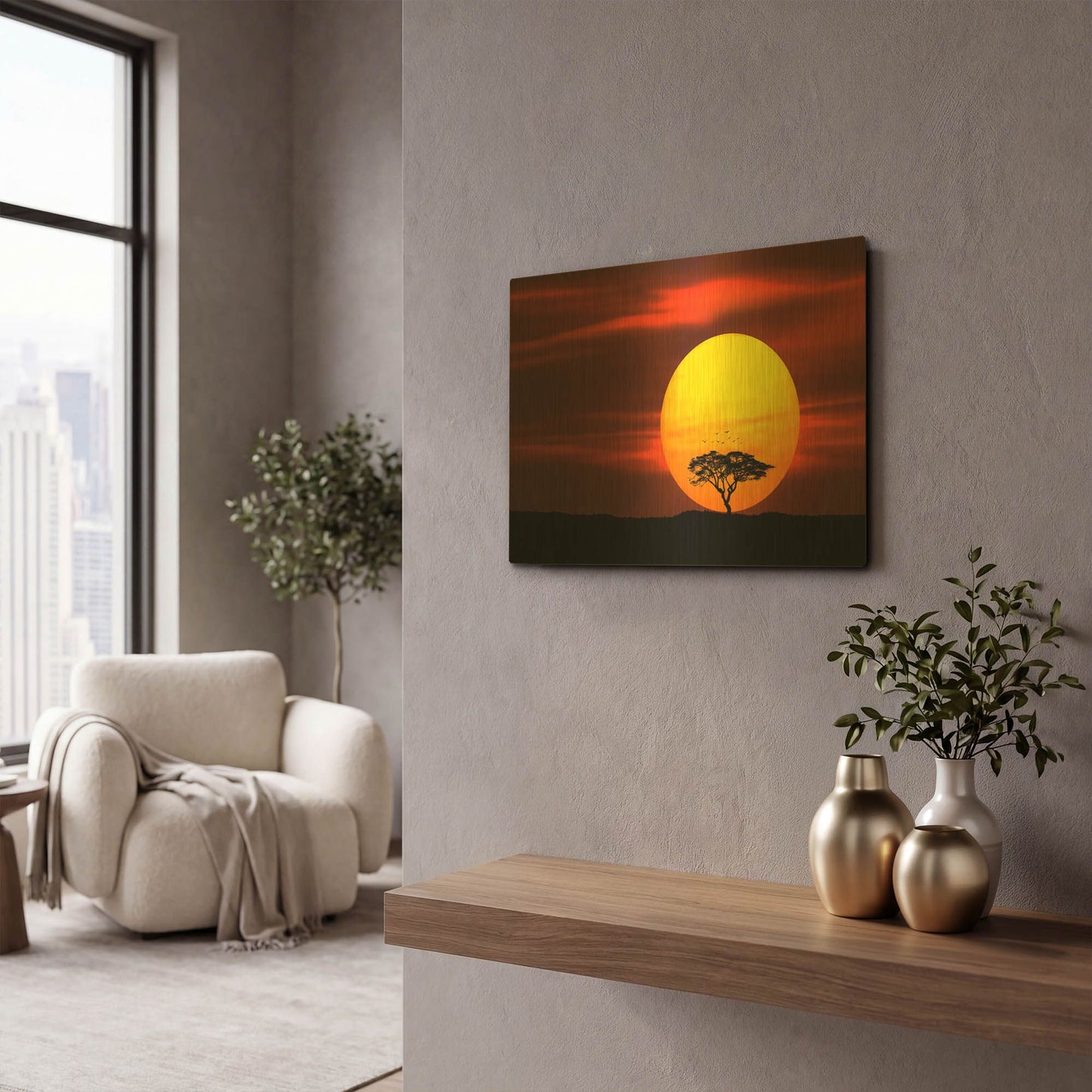 'Circle Of Life' By Bess Hamiti Gold Metal Wall Art
