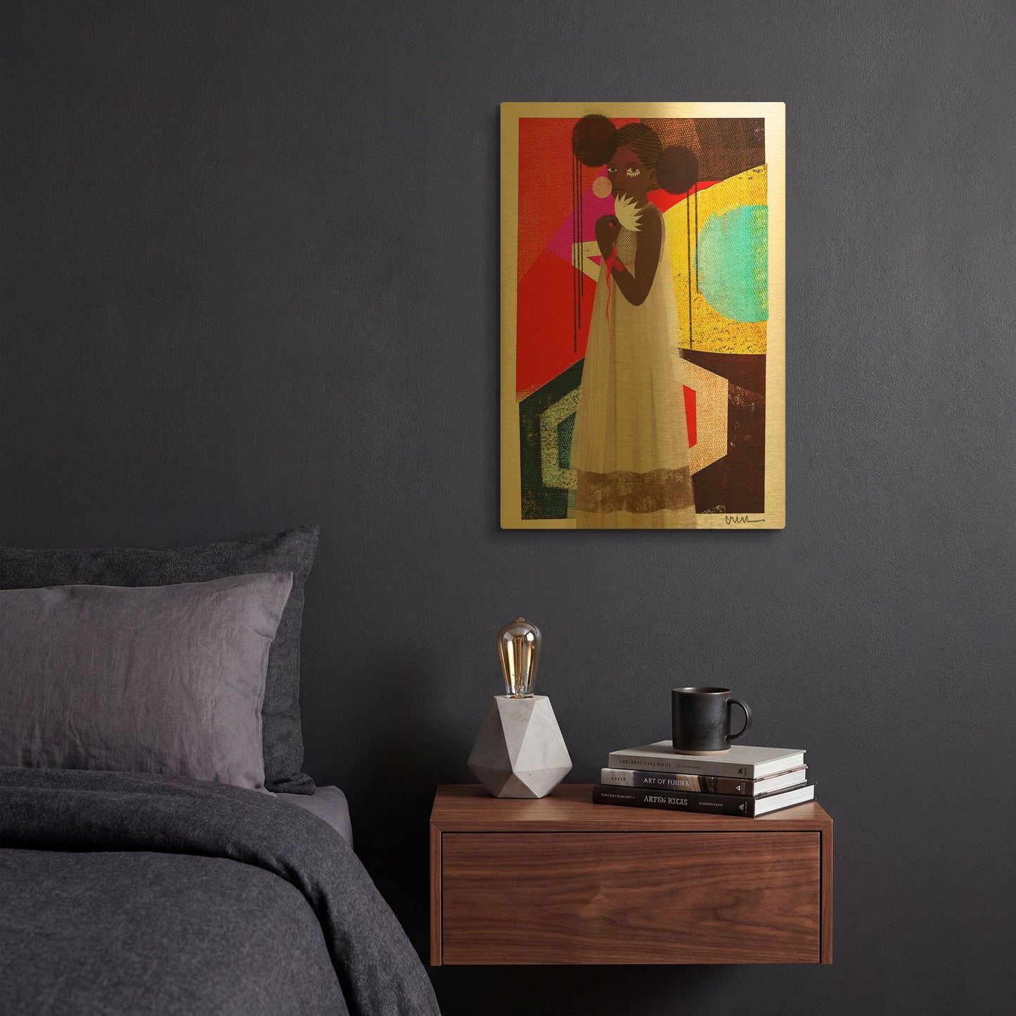 'March' By Erin Robinson Gold Metal Wall Art
