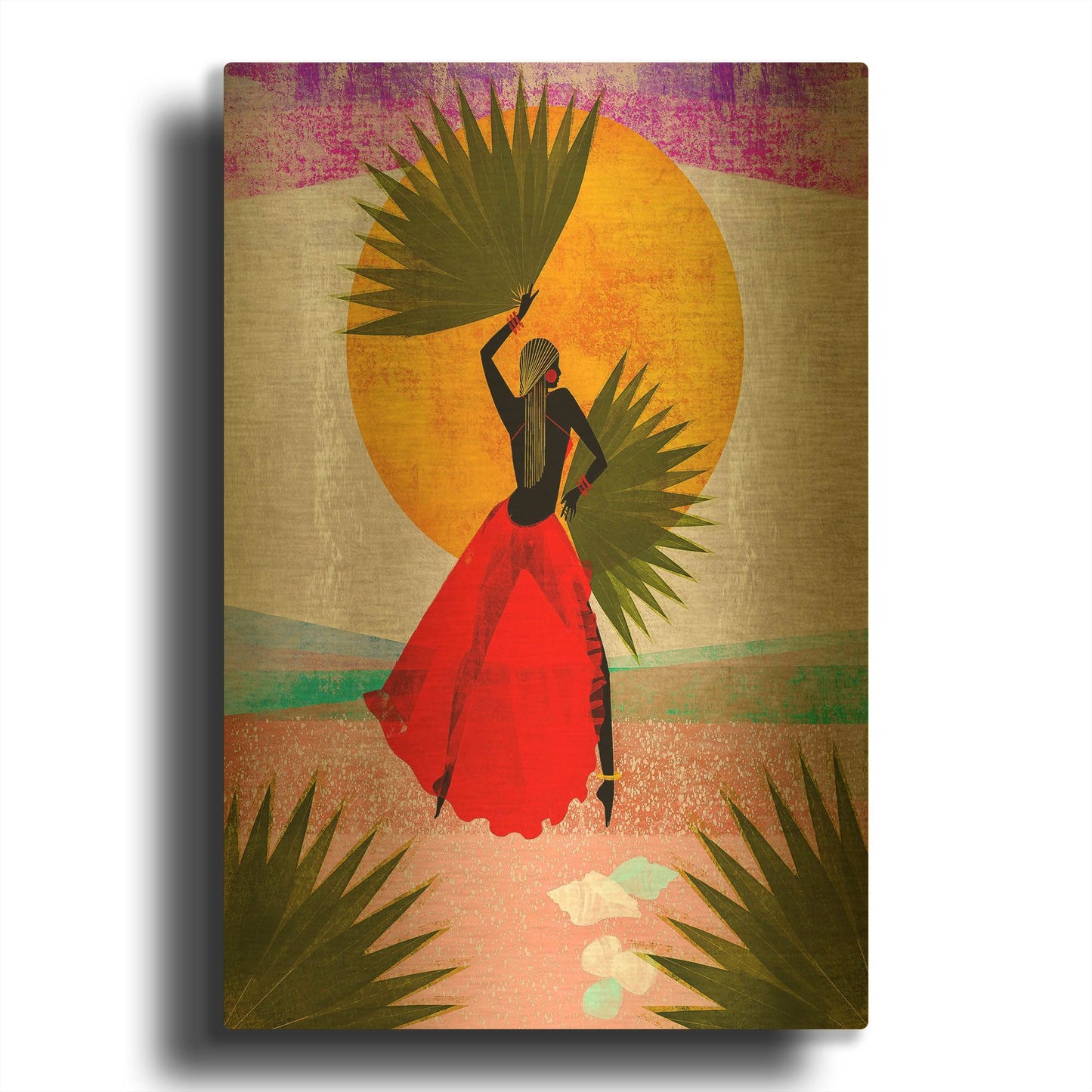 'Martine' By Erin Robinson Gold Metal Wall Art
