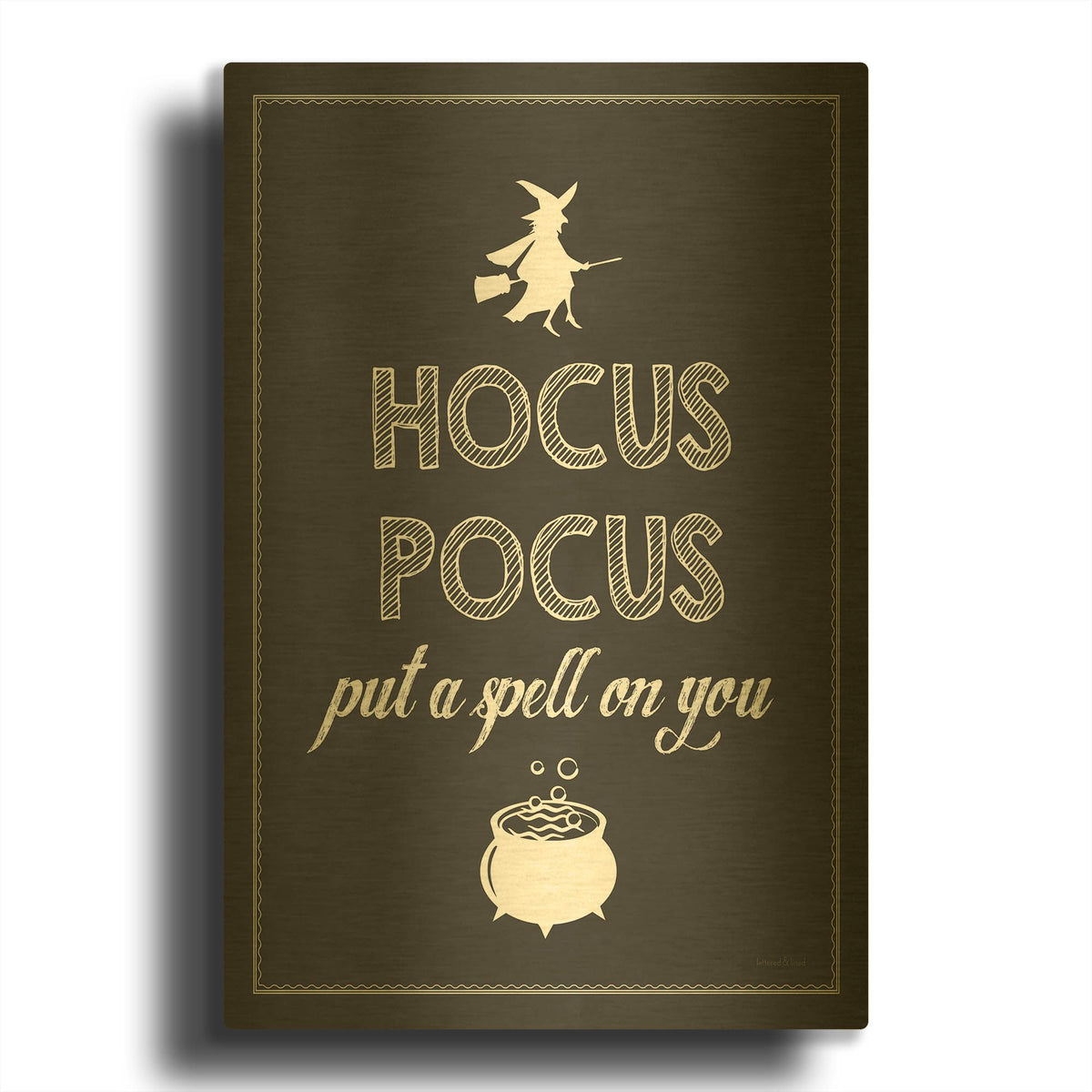 'Put A Spell On You' By Lettered & Lined Gold Metal Wall Art
