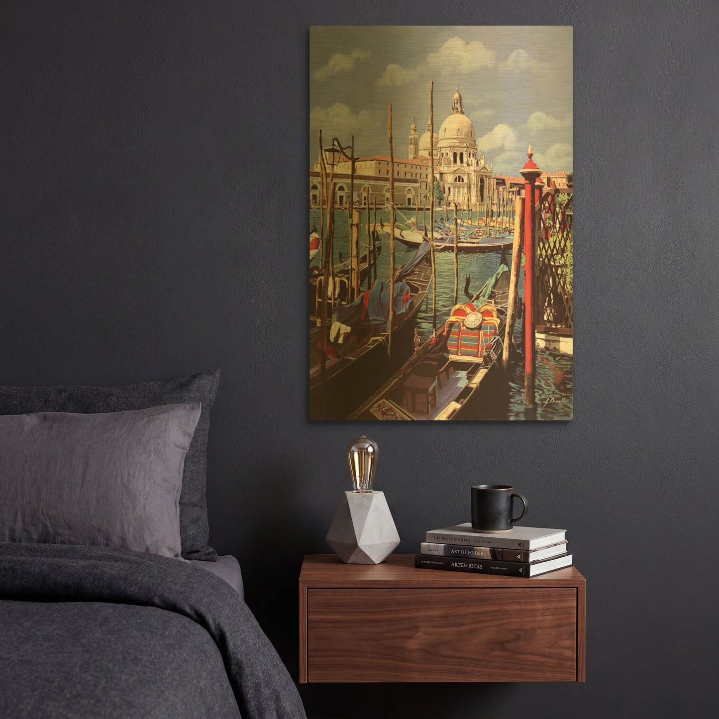 'Chiesa Della Salute' By Guido Borelli Gold Metal Wall Art