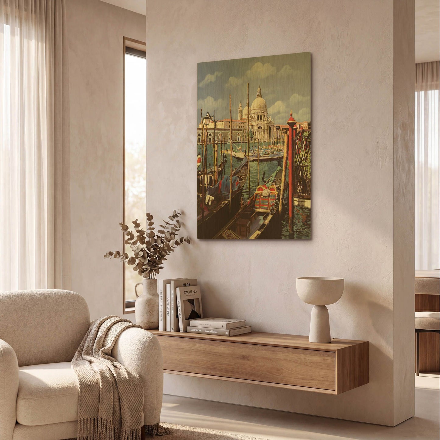 'Chiesa Della Salute' By Guido Borelli Gold Metal Wall Art
