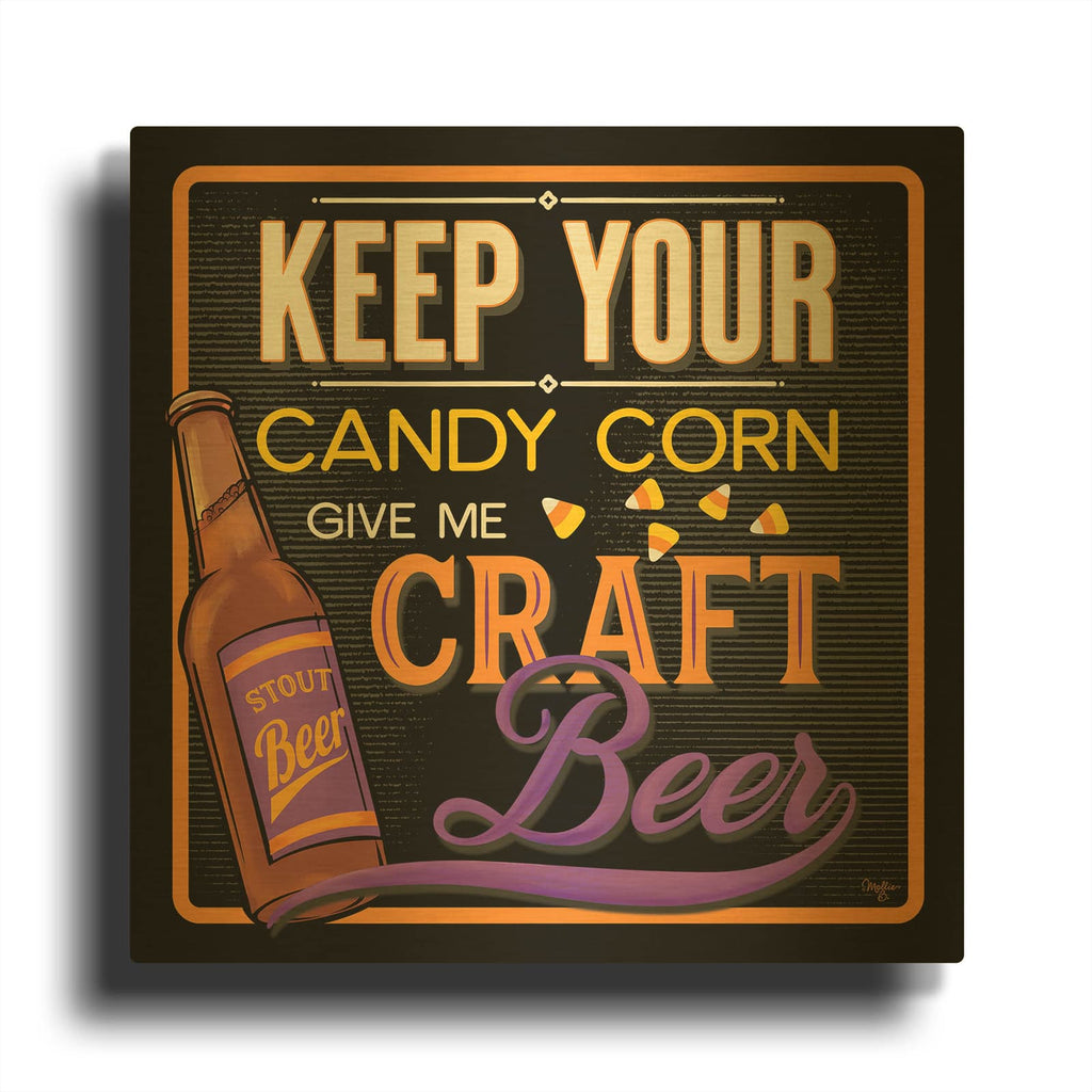 'Keep Your Candy Corn' By Mollie B Art Gold Metal Wall Art