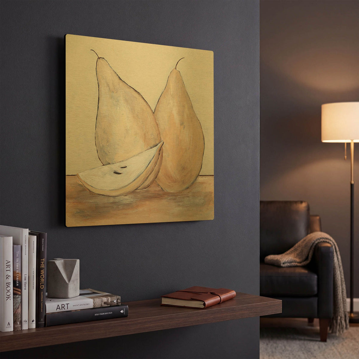 'Pair of Pears' By Roey Ebert Gold Metal Wall Art