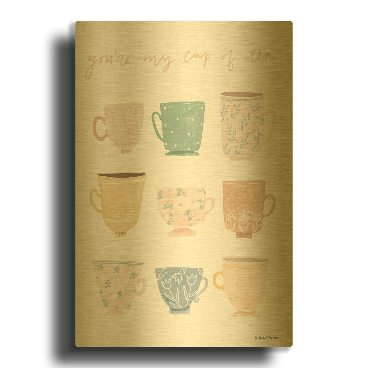 'You' By Rachel Nieman Gold Metal Wall Art