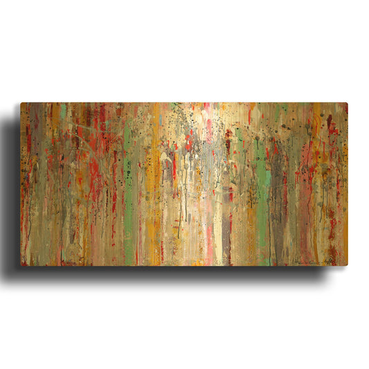 'Vertical Reflections' By Ingeborg Herckenrath Gold Metal Wall Art