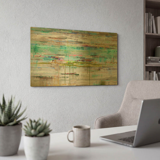 'Miami Reflection' By Ingeborg Herckenrath Gold Metal Wall Art