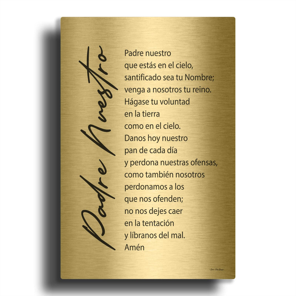 'The Lord' By Seven Trees Design Gold Metal Wall Art