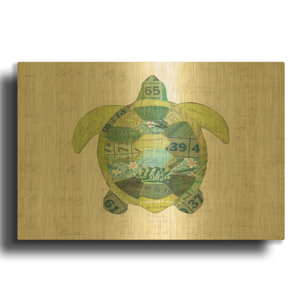 'In the Ocean I' By Courtney Prahl Gold Metal Wall Art