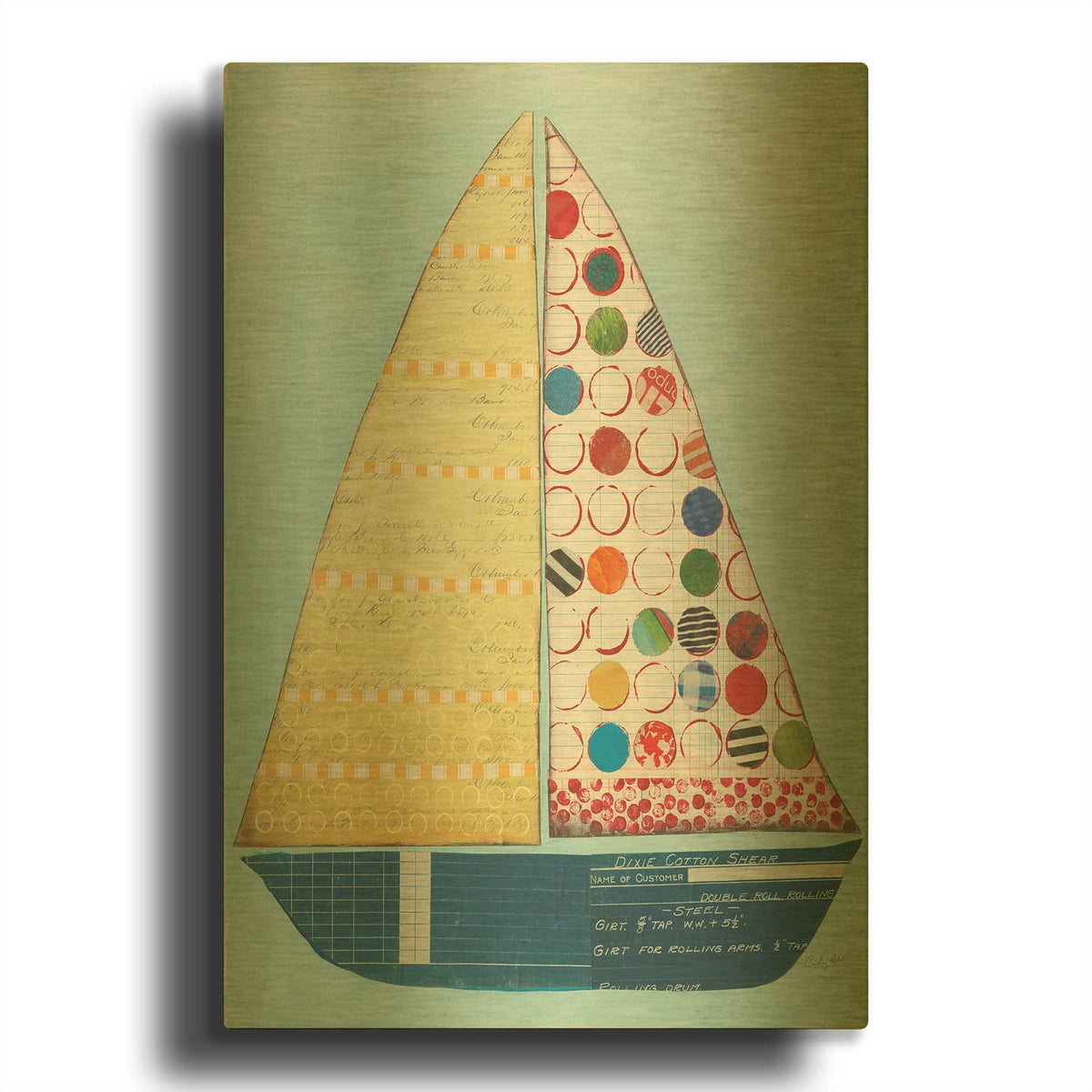 'Wind and Waves I' By Courtney Prahl Gold Metal Wall Art
