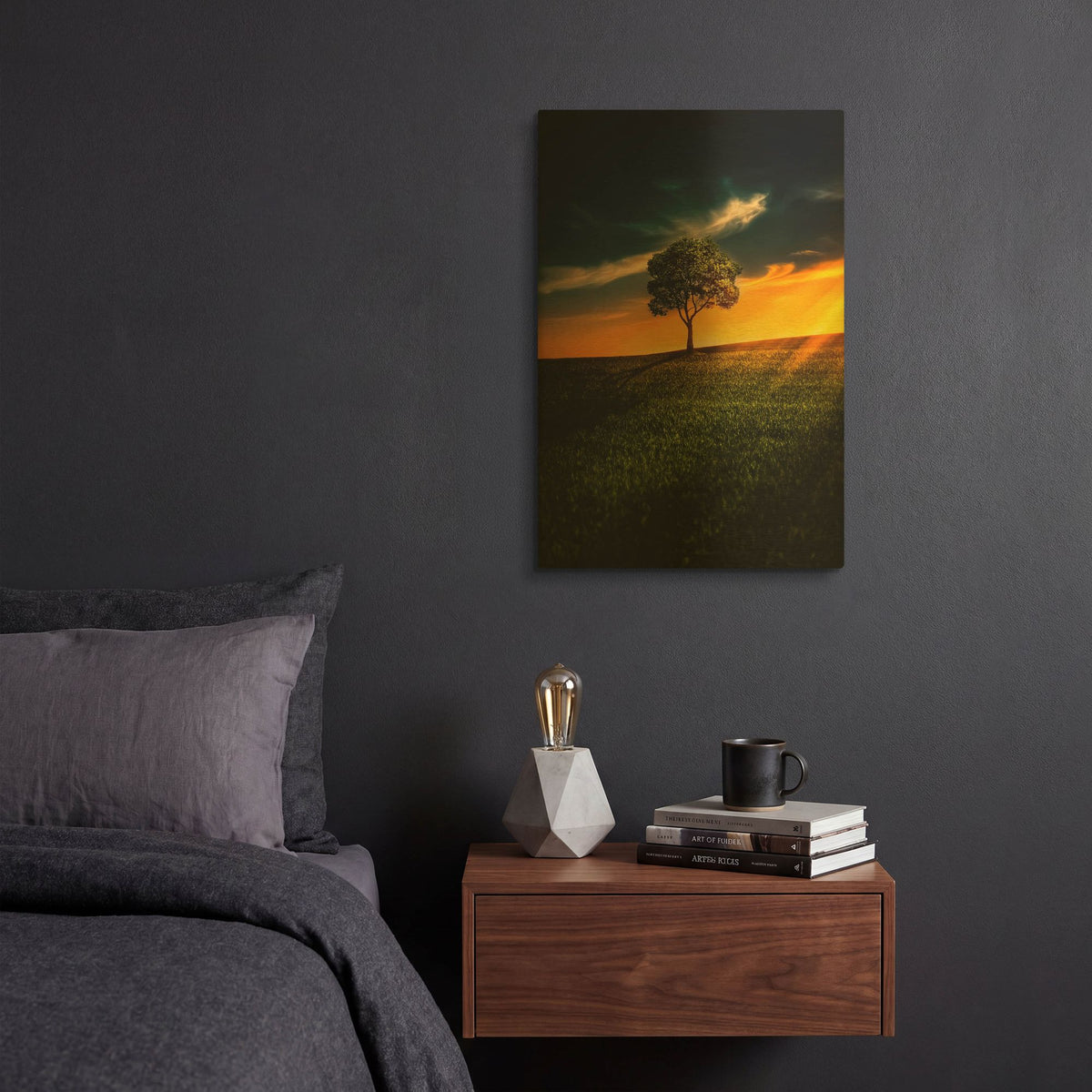 'Alone In Peace' By Bess Hamiti Gold Metal Wall Art