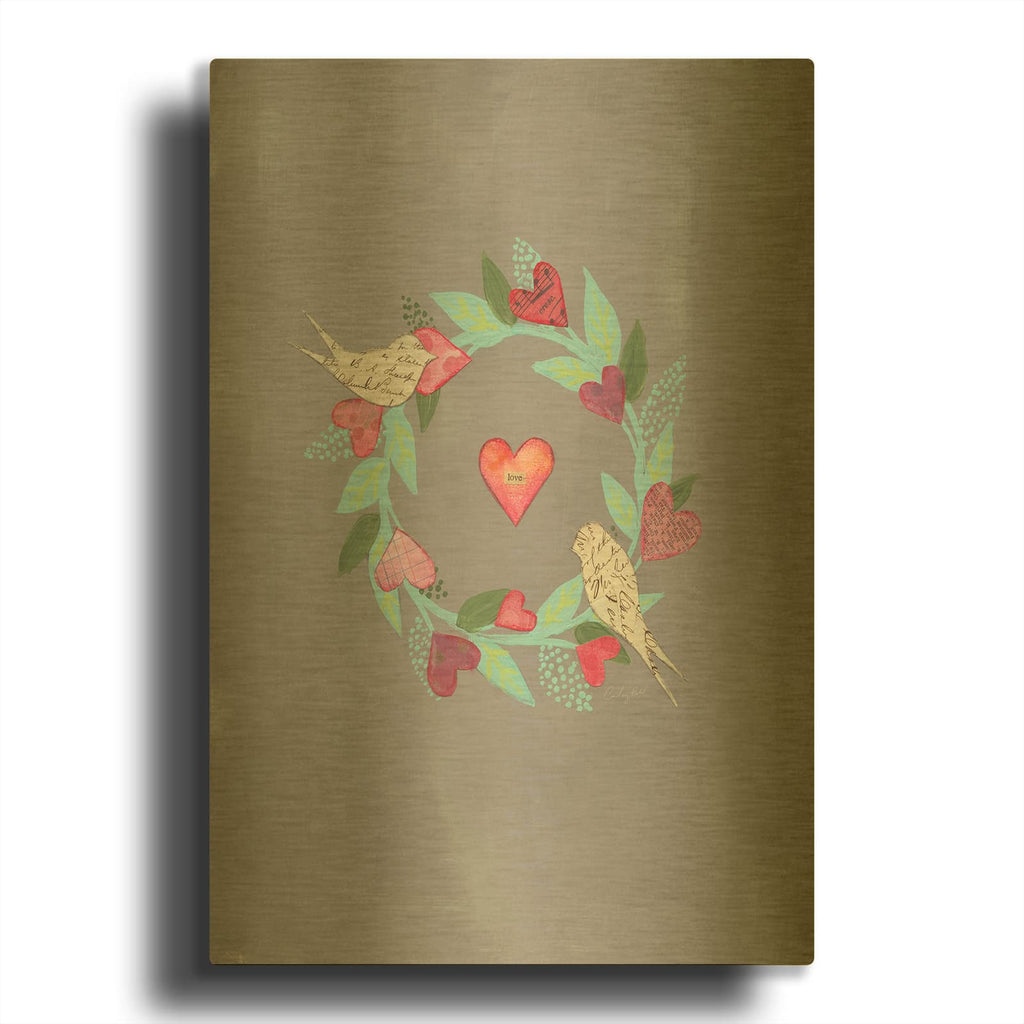 'Love Circle' By Courtney Prahl Gold Metal Wall Art