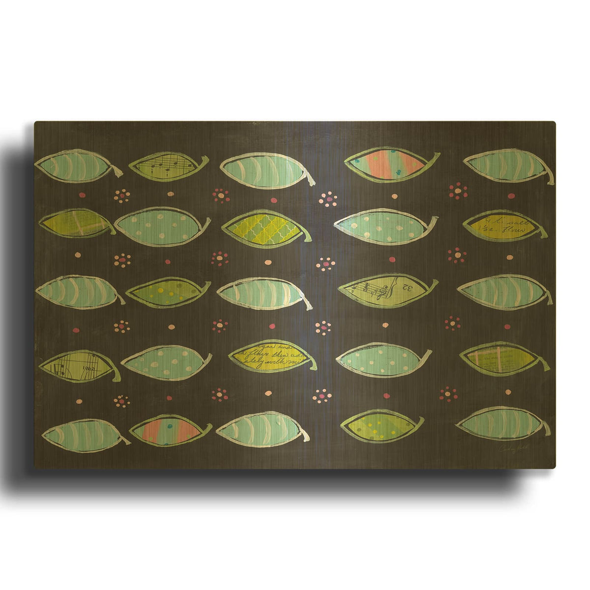 'Looks Like Fish' By Courtney Prahl Gold Metal Wall Art