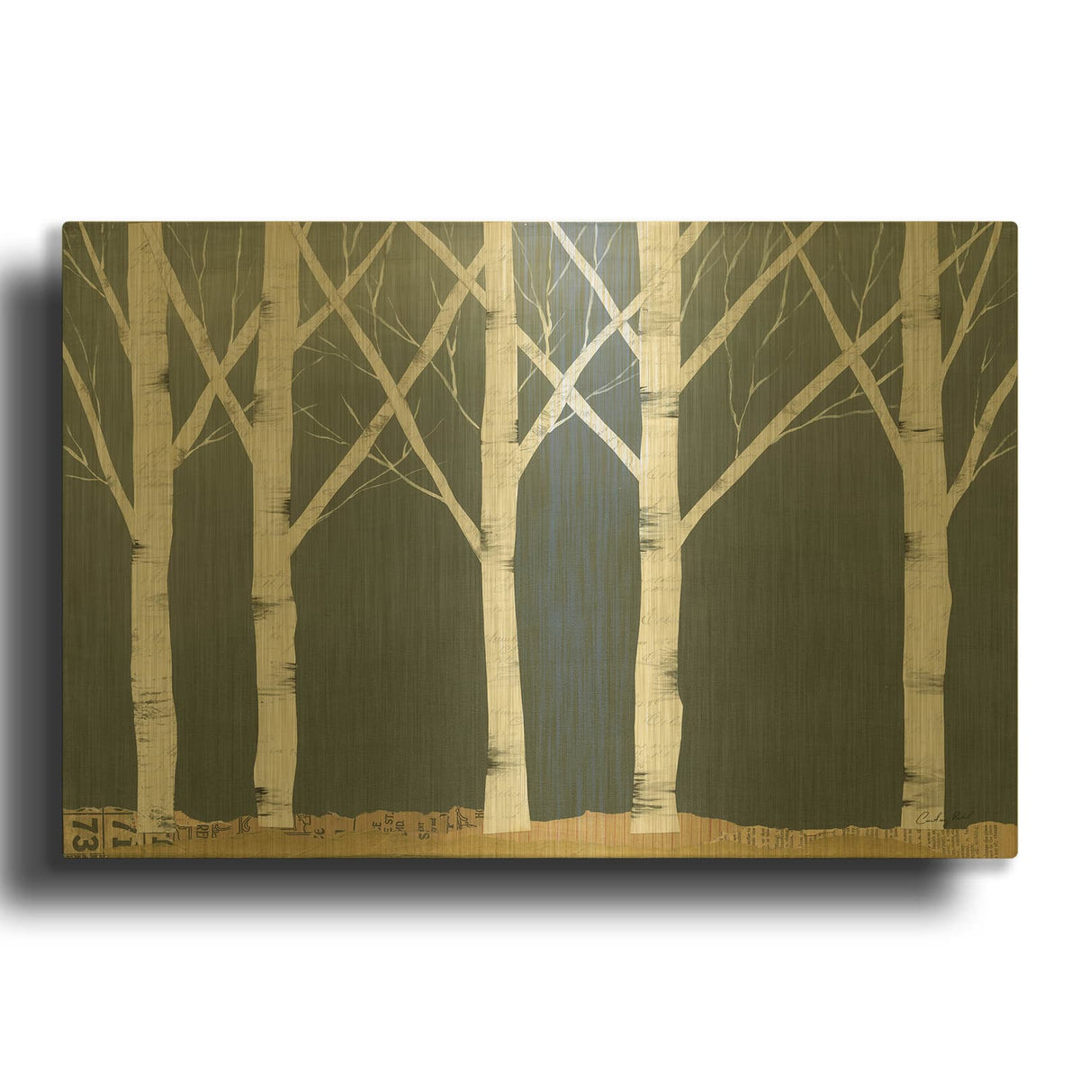 'In The Forest' By Courtney Prahl Gold Metal Wall Art