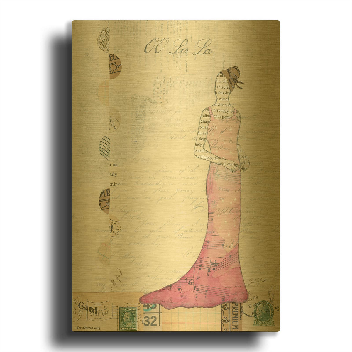 'All Dressed Up I' By Courtney Prahl Gold Metal Wall Art