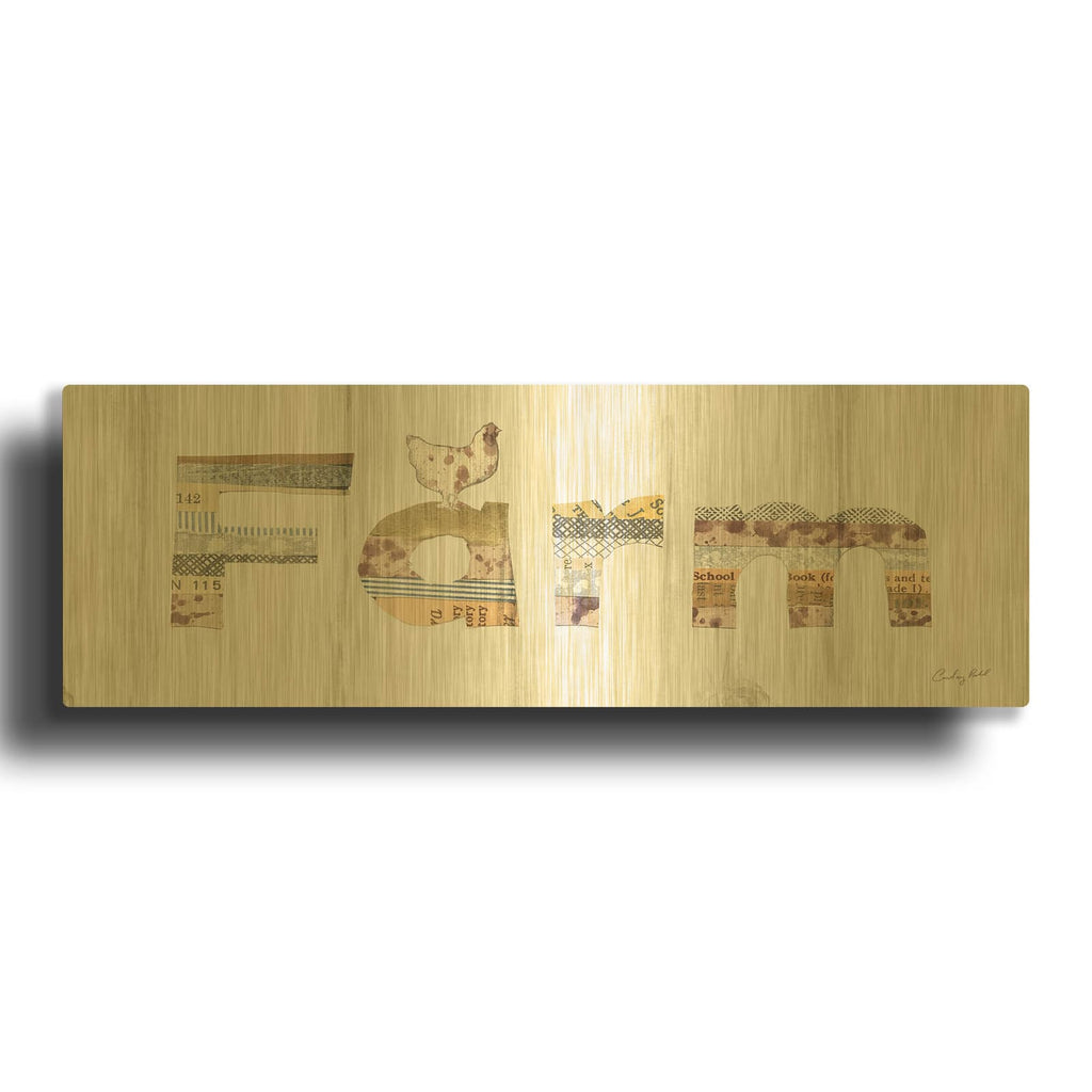 'Farm Family IV' By Courtney Prahl Gold Metal Wall Art
