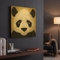 'Panda' By Ryan Fowler Gold Metal Wall Art