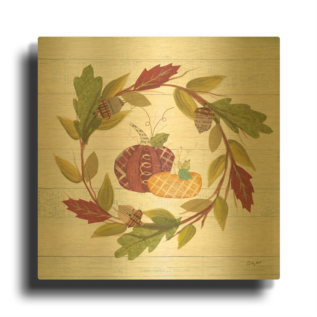 'Autumn Bounty I' By Courtney Prahl Gold Metal Wall Art