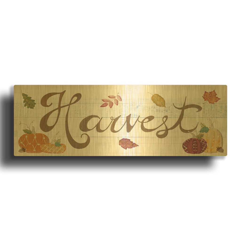 'Autumn Bounty III' By Courtney Prahl Gold Metal Wall Art
